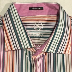 Bugatchi Uomo Mens XL Multi Stripe NWT new $149.99